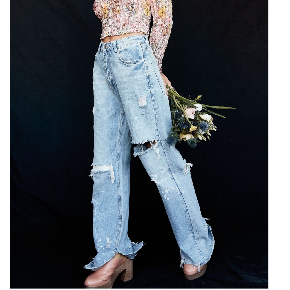 with the band relaxed jeans